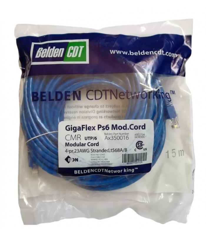 کابل شبکه پچ کورد Cat6 بلدن مدل15m