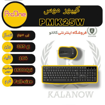 کیبورد و ماوس بی سیم پرووان مدل PMK25W